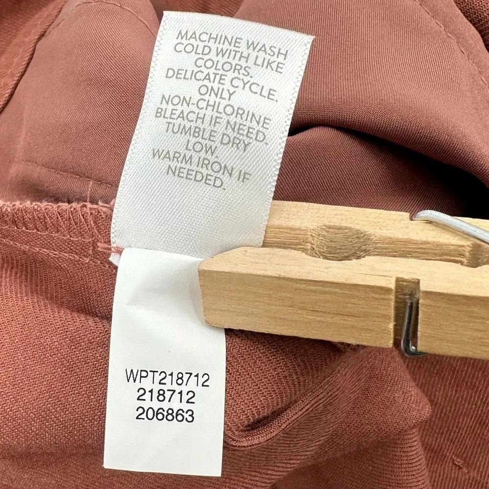 J.Jill Pants Women’s 12P Petite Red Oak Rust Brown Linen Blend Ankle Crop READ